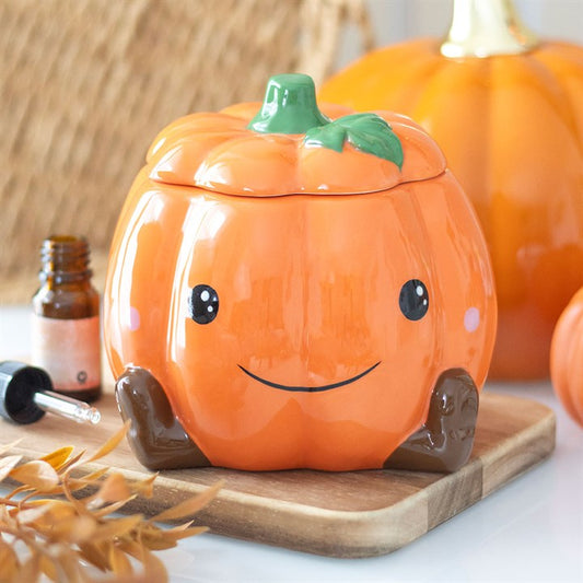 Smiling Pumpkin Oil Burner and Wax Warmer.